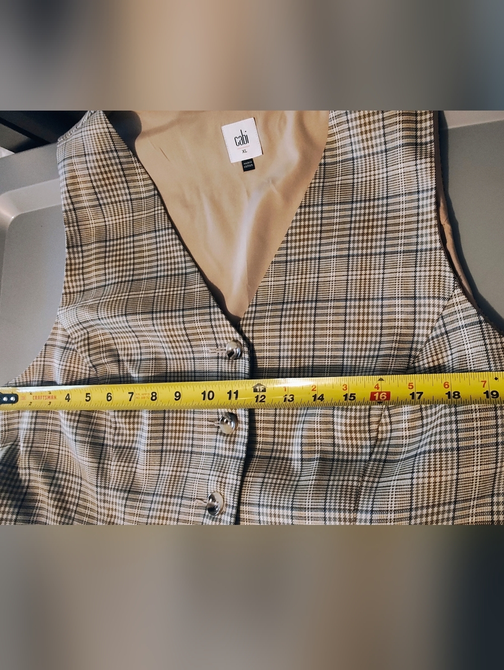 CAbi Neutral Tan Jacket with Subtle Black Label Accent - Picture 11 of 11